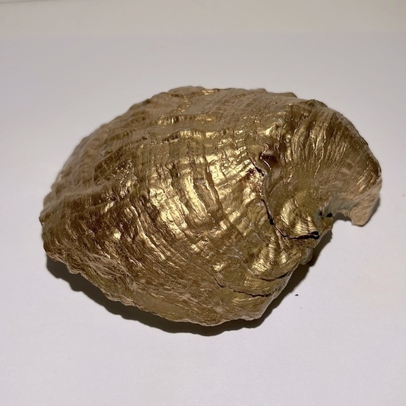 Handmade Oyster Art Shell Trinket Vanity Ring Dish Lemons - Picture 6 of 6